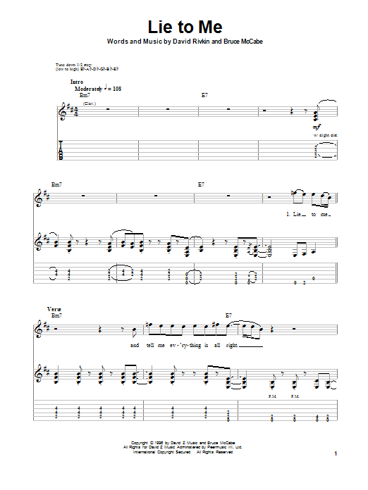 Jonny Lang Lie To Me sheet music notes and chords. Download Printable PDF.