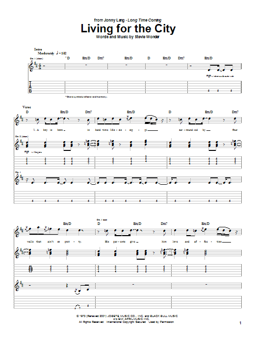 Learn to play Jonny Lang Living For The City sheet music for Guitar Tab in minutes. Price: 7.8900$ Jonny Lang Living For The City sheet music notes and chords arranged for Guitar Tab
