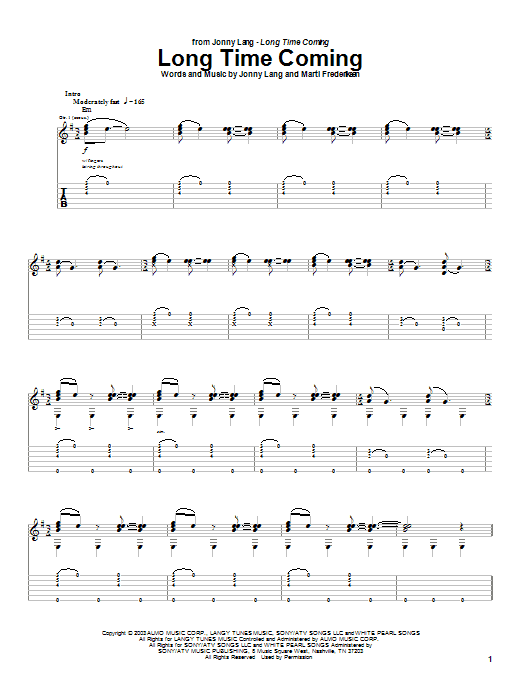 Learn to play Jonny Lang Long Time Coming sheet music for Guitar Tab in minutes. Price: 7.8900$ Jonny Lang Long Time Coming sheet music notes and chords arranged for Guitar Tab