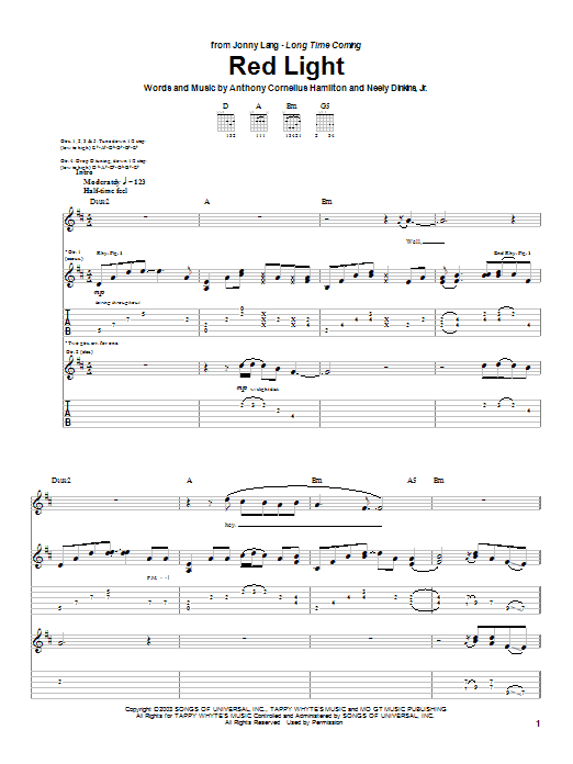 Learn to play Jonny Lang Red Light sheet music for Guitar Tab in minutes. Price: 7.8900$ Jonny Lang Red Light sheet music notes and chords arranged for Guitar Tab