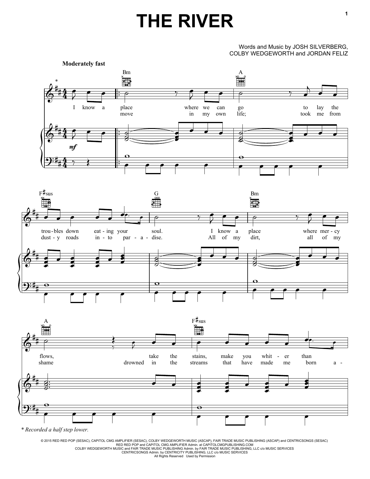 Learn to play Jordan Feliz The River sheet music for Piano, Vocal & Guitar Chords (Right-Hand Melody) in minutes. Price: 7.8900$ Jordan Feliz The River sheet music notes and chords arranged for Piano, Vocal & Guitar Chords (Right-Hand Melody)