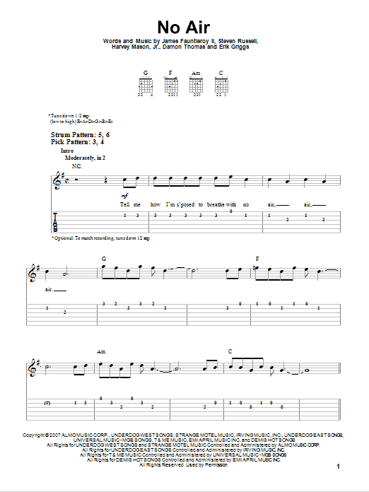 Jordin Sparks with Chris Brown No Air sheet music notes and chords. Download Printable PDF.