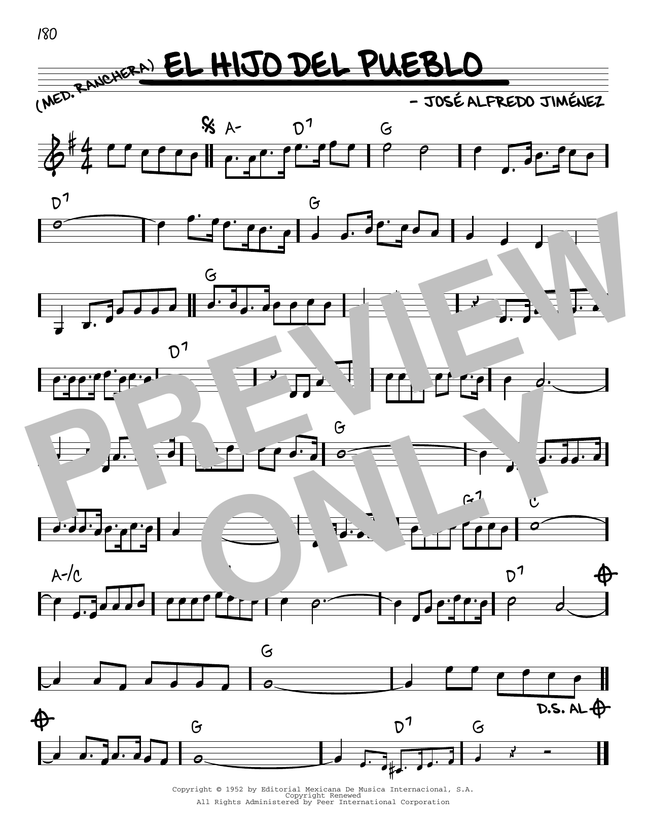 Learn to play Jose Alfredo Jimenez El Hijo Del Pueblo sheet music for Real Book – Melody & Chords in minutes. Price: 5.9900$ Jose Alfredo Jimenez El Hijo Del Pueblo sheet music notes and chords arranged for Real Book – Melody & Chords