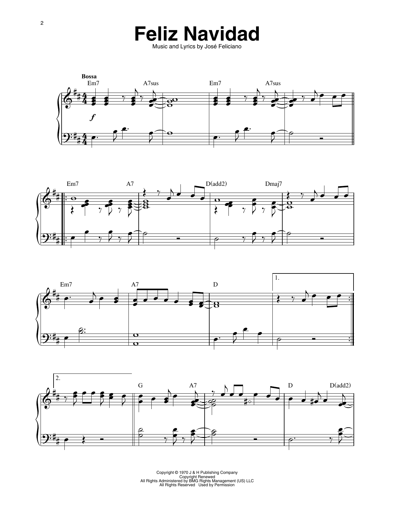 Jose Feliciano Feliz Navidad (arr. Maeve Gilchrist) sheet music notes and chords. Download Printable PDF.