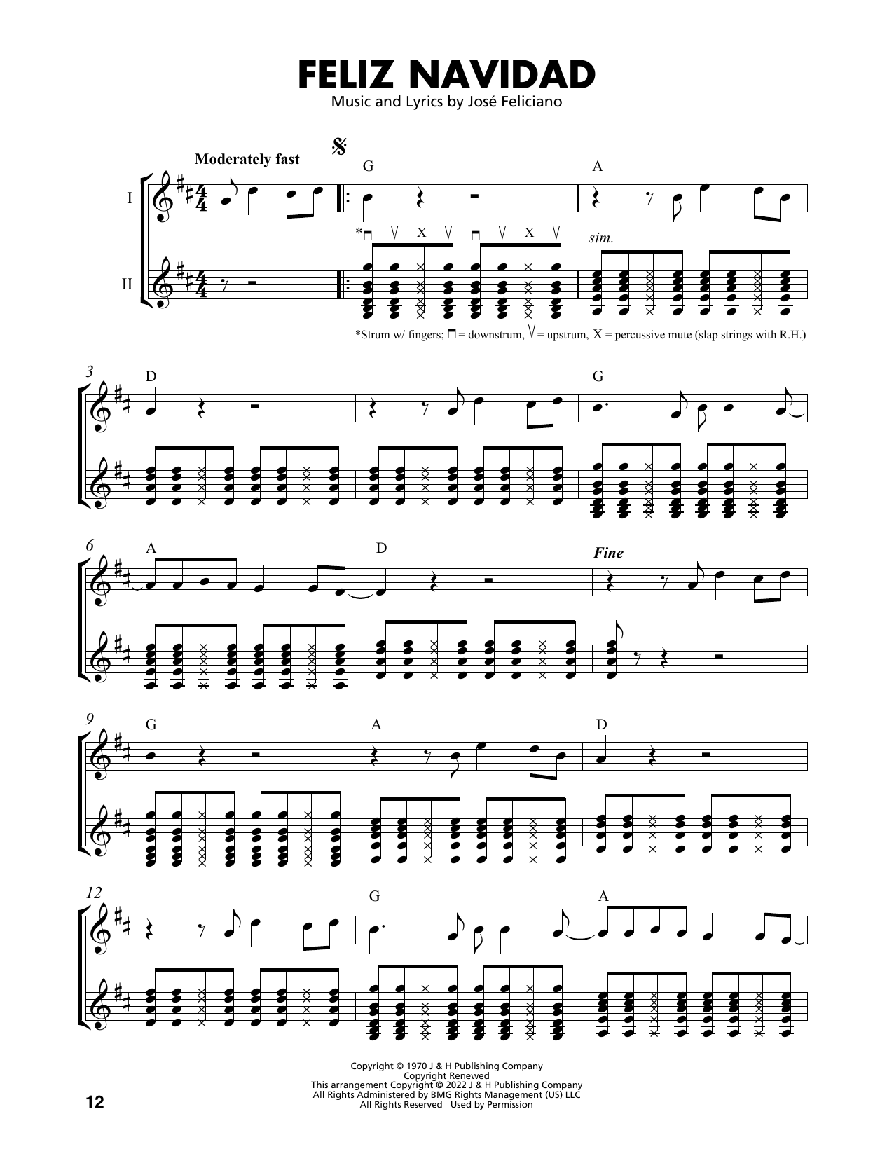 Jose Feliciano Feliz Navidad (arr. Mark Phillips) sheet music notes and chords. Download Printable PDF.