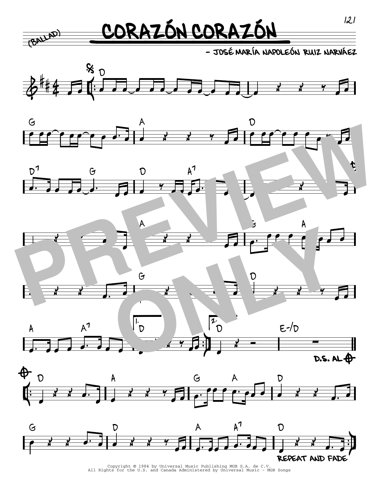Learn to play Jose Maria Napoleon Ruiz Narva Corazon Corazon sheet music for Real Book – Melody & Chords in minutes. Price: 5.9900$ Jose Maria Napoleon Ruiz Narva Corazon Corazon sheet music notes and chords arranged for Real Book – Melody & Chords