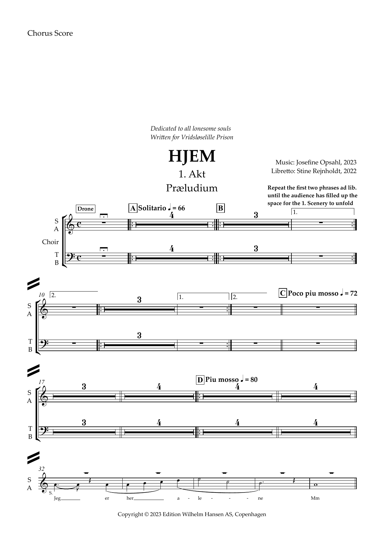 Josefine Opsahl Hjem sheet music notes and chords. Download Printable PDF.