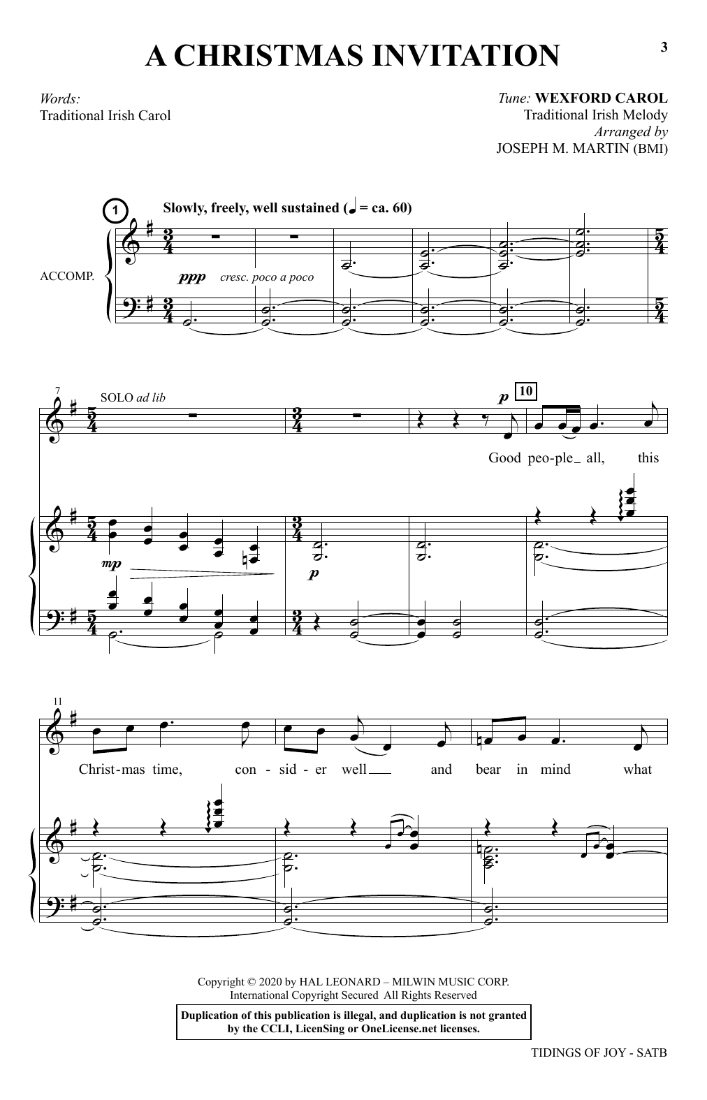 Joseph M. Martin A Festival Gathering Of Carols sheet music notes and chords. Download Printable PDF.