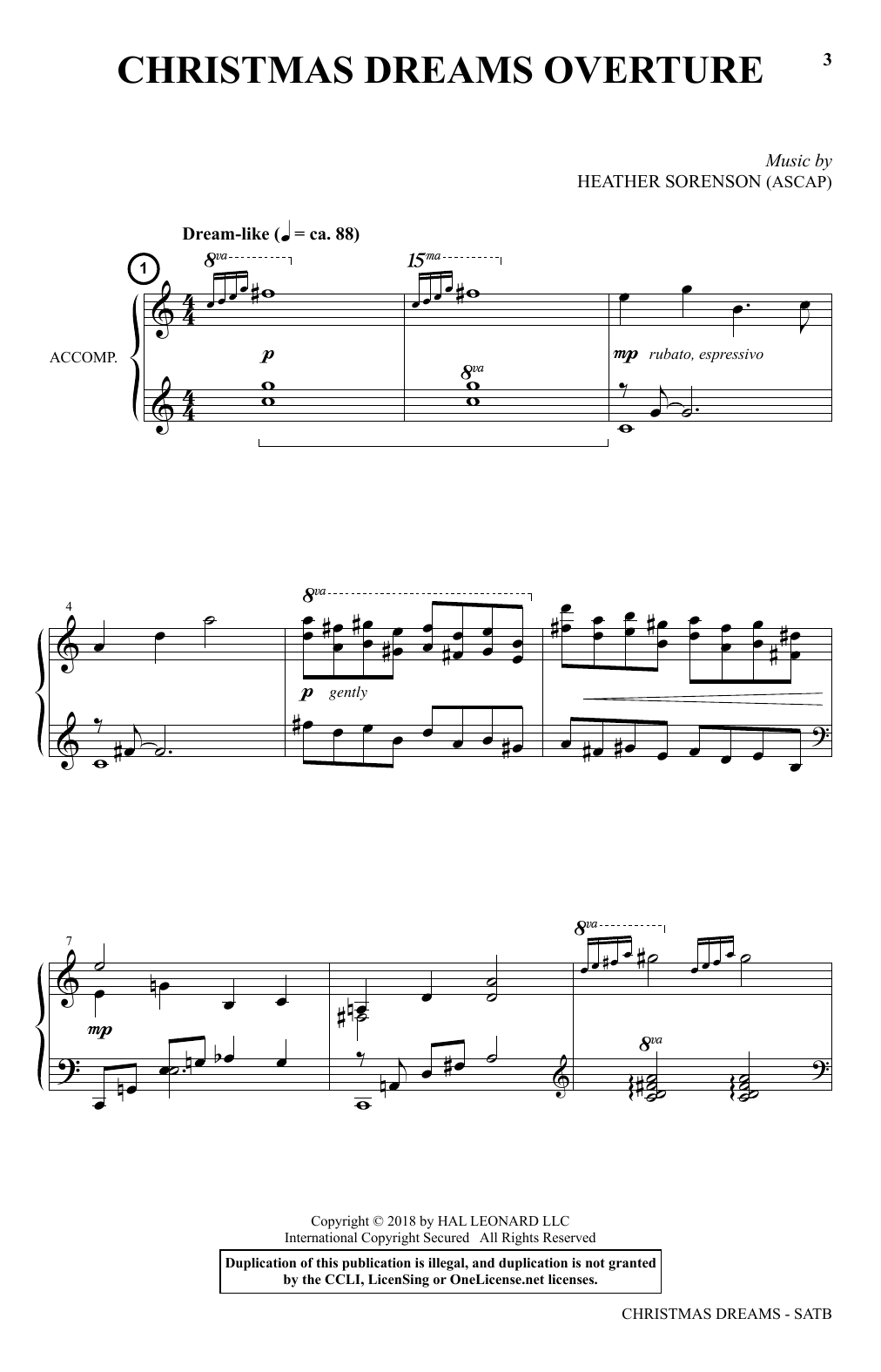 Joseph M. Martin and Heather Sorenson Christmas Dreams (A Cantata) sheet music notes and chords. Download Printable PDF.