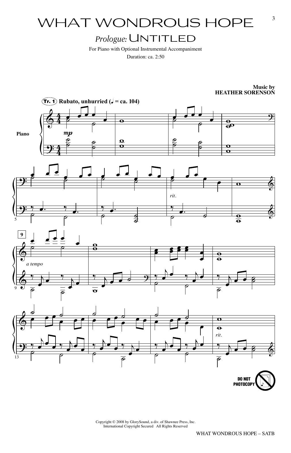 Learn to play Joseph M. Martin and Heather Sorenson What Wondrous Hope (A Service of Promise, Grace and Life) sheet music for SATB Choir in minutes. Price: 12.9700$ Joseph M. Martin and Heather Sorenson What Wondrous Hope (A Service of Promise, Grace and Life) sheet music notes and chords arranged for SATB Choir