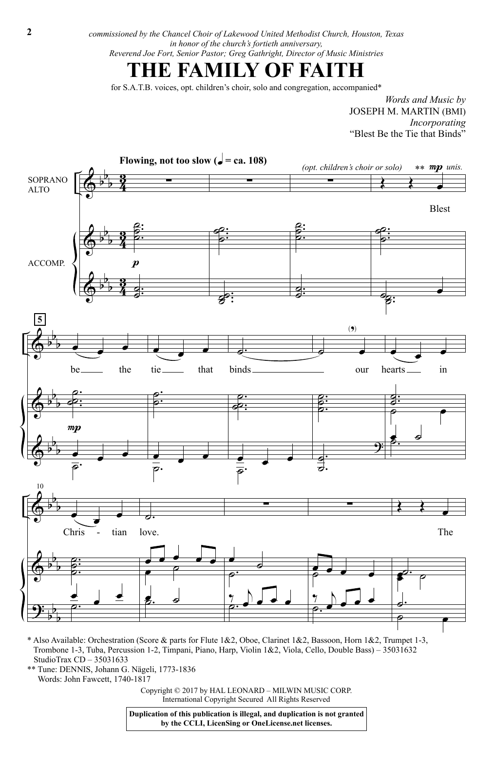 Learn to play Joseph M. Martin Family Of Faith sheet music for SATB Choir in minutes. Price: 3.9900$ Joseph M. Martin Family Of Faith sheet music notes and chords arranged for SATB Choir