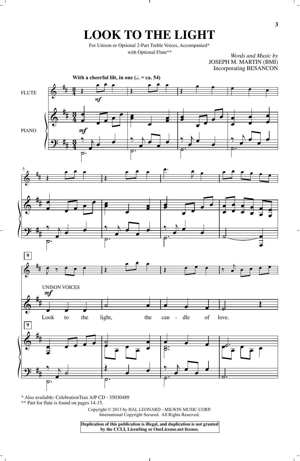 Joseph M. Martin Look To The Light sheet music notes and chords. Download Printable PDF.