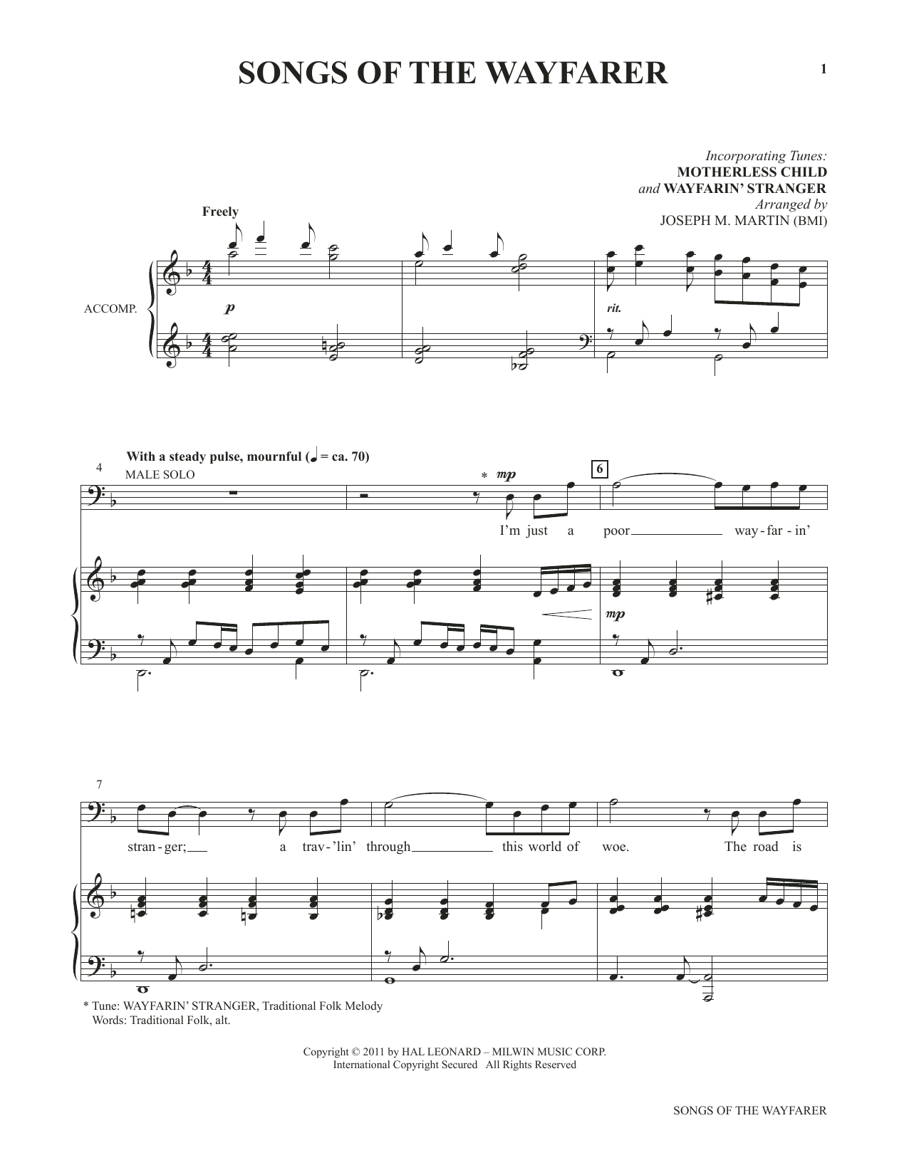 Learn to play Joseph M. Martin Songs Of The Wayfarer (from Voices Together: Duets for Sanctuary Singers) sheet music for Vocal Duet in minutes. Price: 6.9900$ Joseph M. Martin Songs Of The Wayfarer (from Voices Together: Duets for Sanctuary Singers) sheet music notes and chords arranged for Vocal Duet