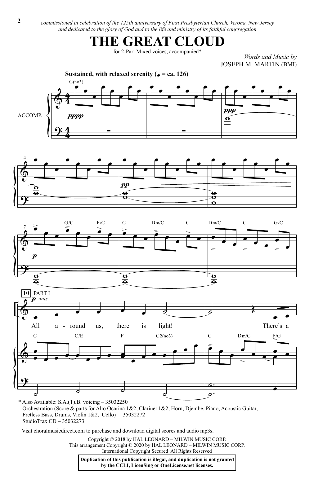 Joseph M. Martin The Great Cloud sheet music notes and chords. Download Printable PDF.