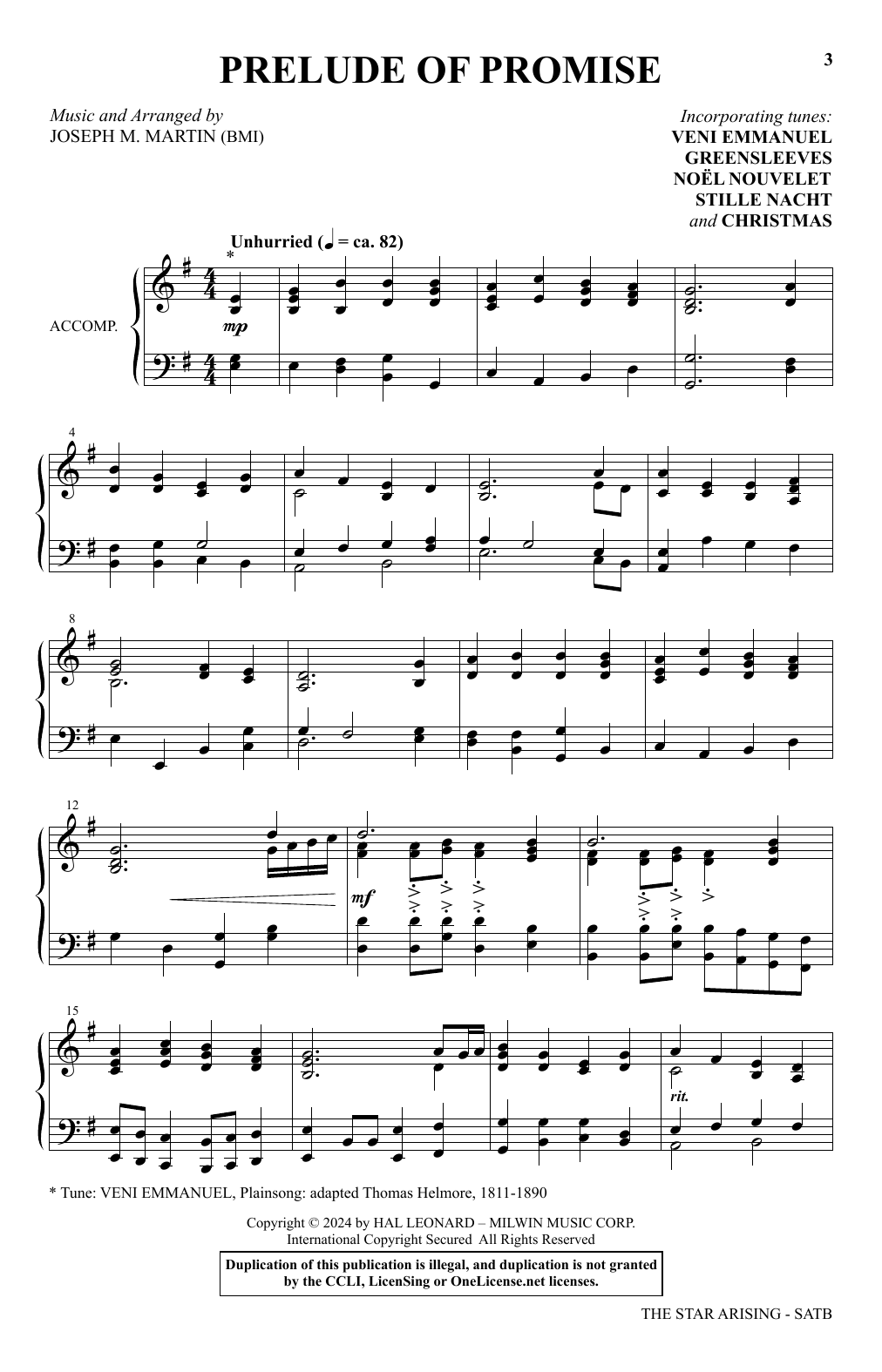 Joseph M. Martin The Star Arising: A Cantata For Christmas sheet music notes and chords. Download Printable PDF.