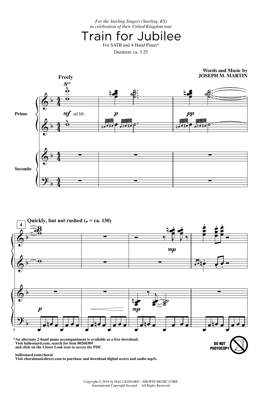 Joseph M. Martin Train For Jubilee sheet music notes and chords. Download Printable PDF.