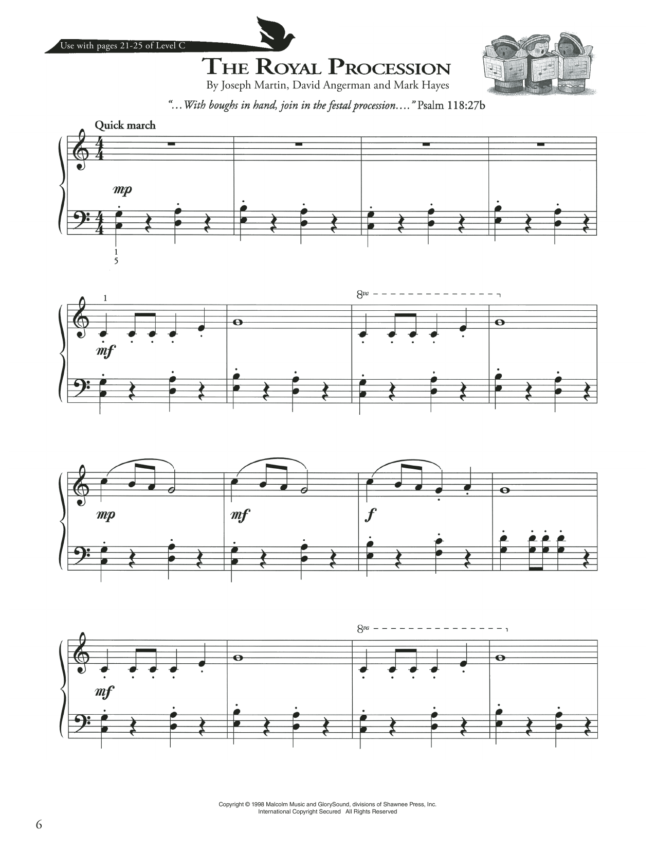 Learn to play Joseph Martin, David Angerman and Mark Hayes The Royal Procession sheet music for Piano Method in minutes. Price: 6.9900$ Joseph Martin, David Angerman and Mark Hayes The Royal Procession sheet music notes and chords arranged for Piano Method