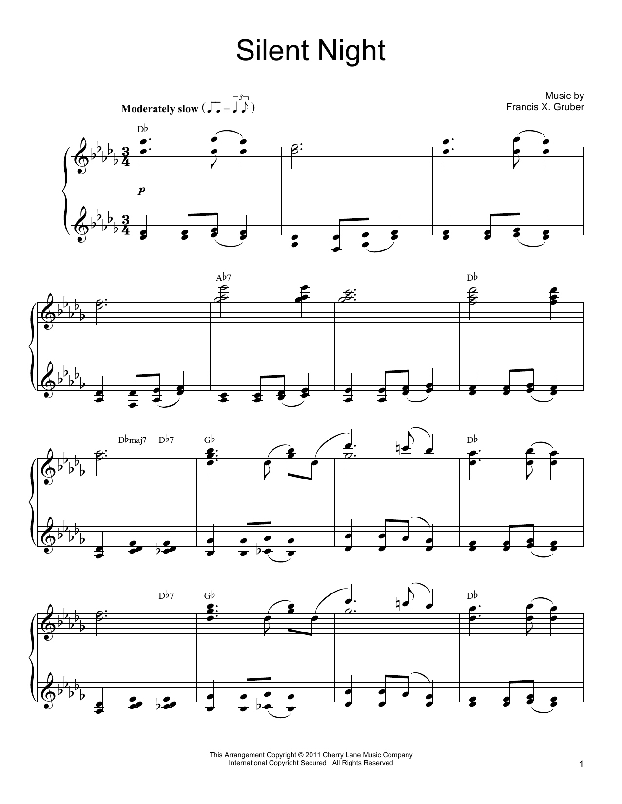 Learn to play Joseph Mohr Silent Night sheet music for Piano Solo in minutes. Price: 7.8900$ Joseph Mohr Silent Night sheet music notes and chords arranged for Piano Solo