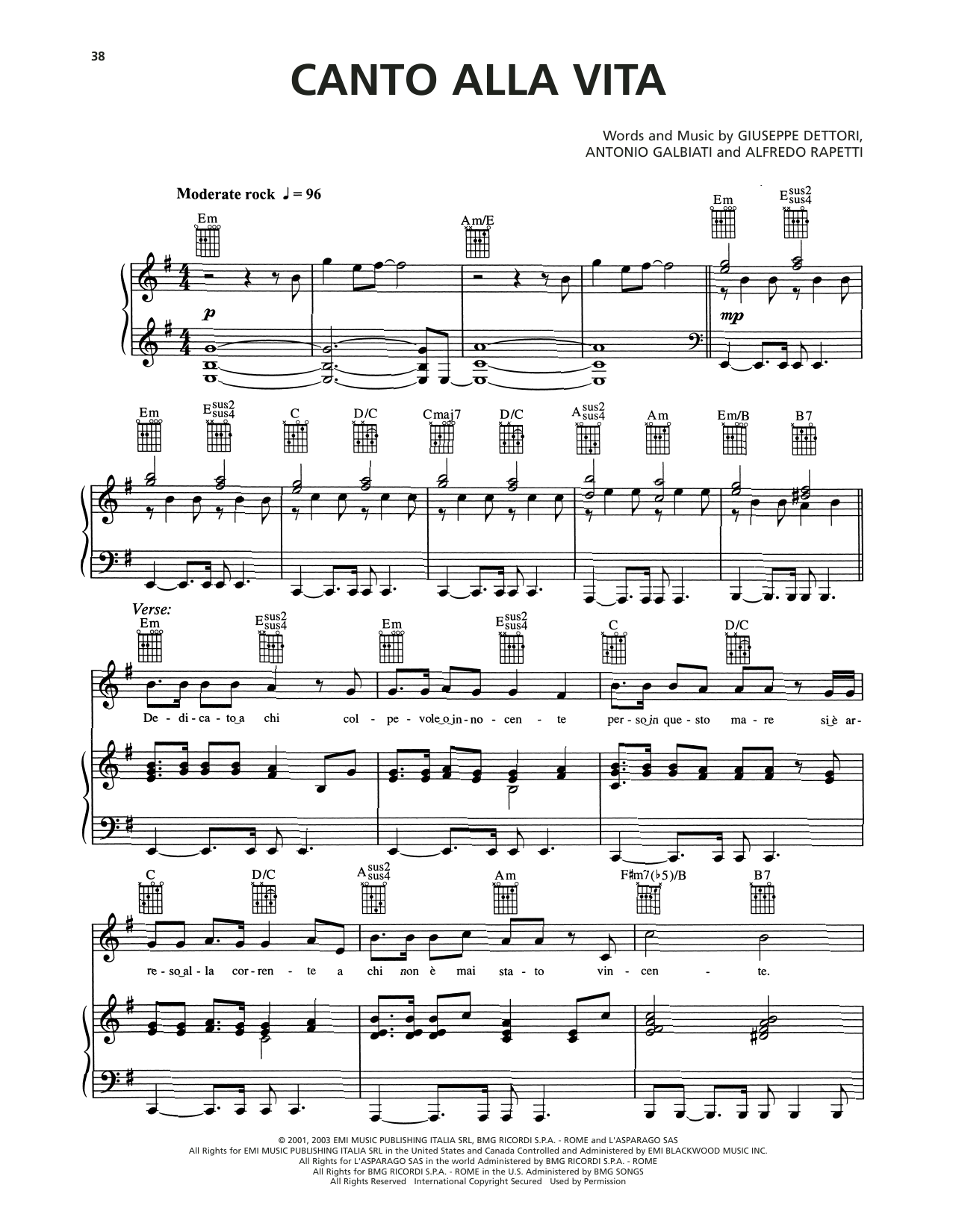 Learn to play Josh Groban Canto Alla Vita sheet music for Piano, Vocal & Guitar Chords (Right-Hand Melody) in minutes. Price: 7.8900$ Josh Groban Canto Alla Vita sheet music notes and chords arranged for Piano, Vocal & Guitar Chords (Right-Hand Melody)