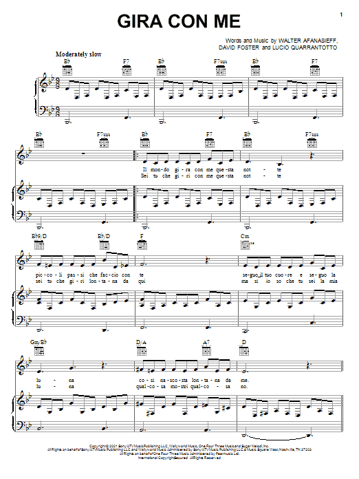Learn to play Josh Groban Gira Con Me sheet music for Piano, Vocal & Guitar Chords (Right-Hand Melody) in minutes. Price: 7.8900$ Josh Groban Gira Con Me sheet music notes and chords arranged for Piano, Vocal & Guitar Chords (Right-Hand Melody)