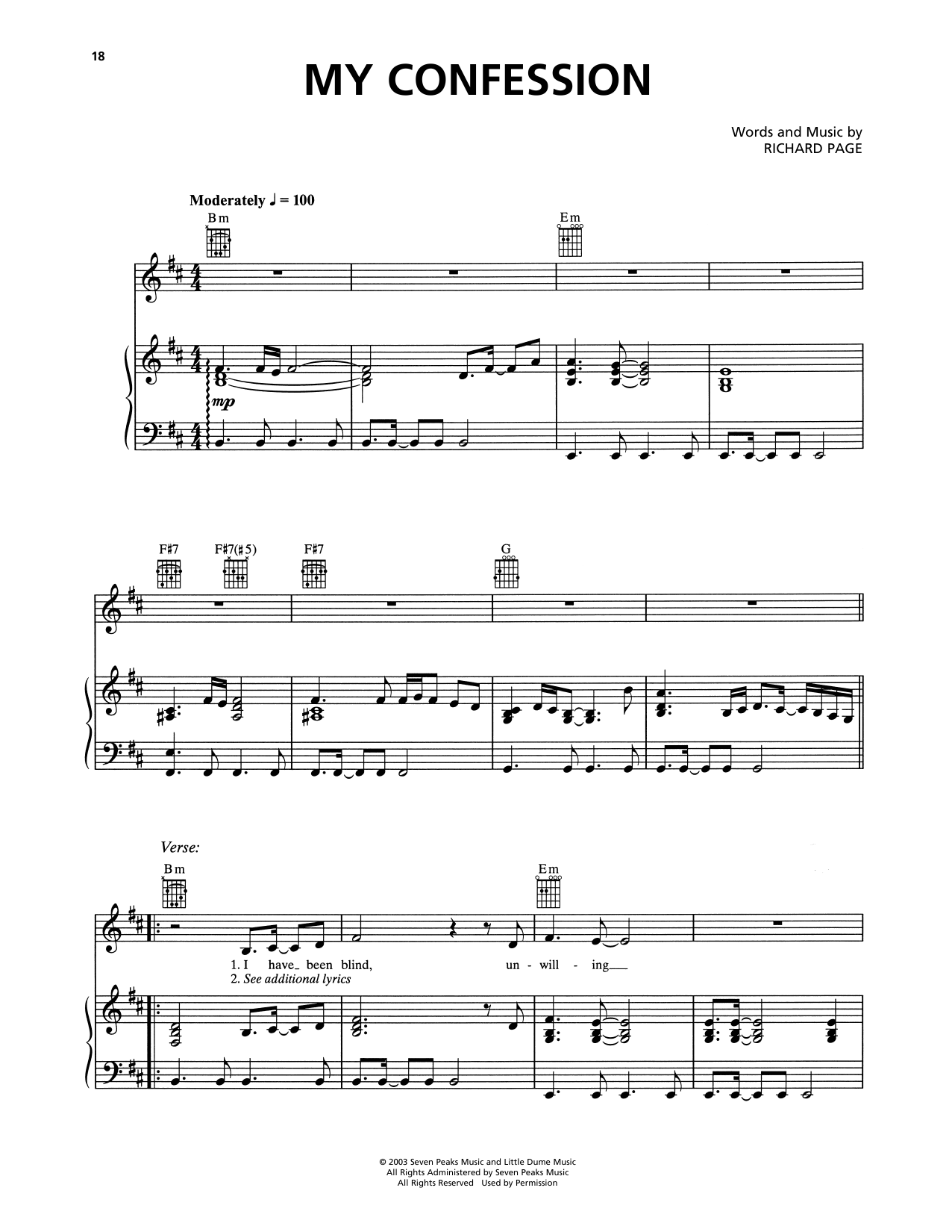 Learn to play Josh Groban My Confession sheet music for Piano, Vocal & Guitar Chords (Right-Hand Melody) in minutes. Price: 7.8900$ Josh Groban My Confession sheet music notes and chords arranged for Piano, Vocal & Guitar Chords (Right-Hand Melody)