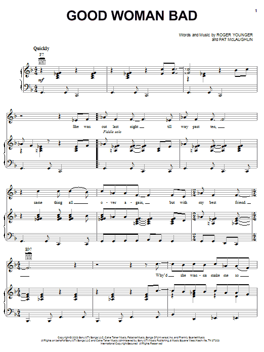 Learn to play Josh Turner Good Woman Bad sheet music for Piano, Vocal & Guitar Chords (Right-Hand Melody) in minutes. Price: 7.8900$ Josh Turner Good Woman Bad sheet music notes and chords arranged for Piano, Vocal & Guitar Chords (Right-Hand Melody)