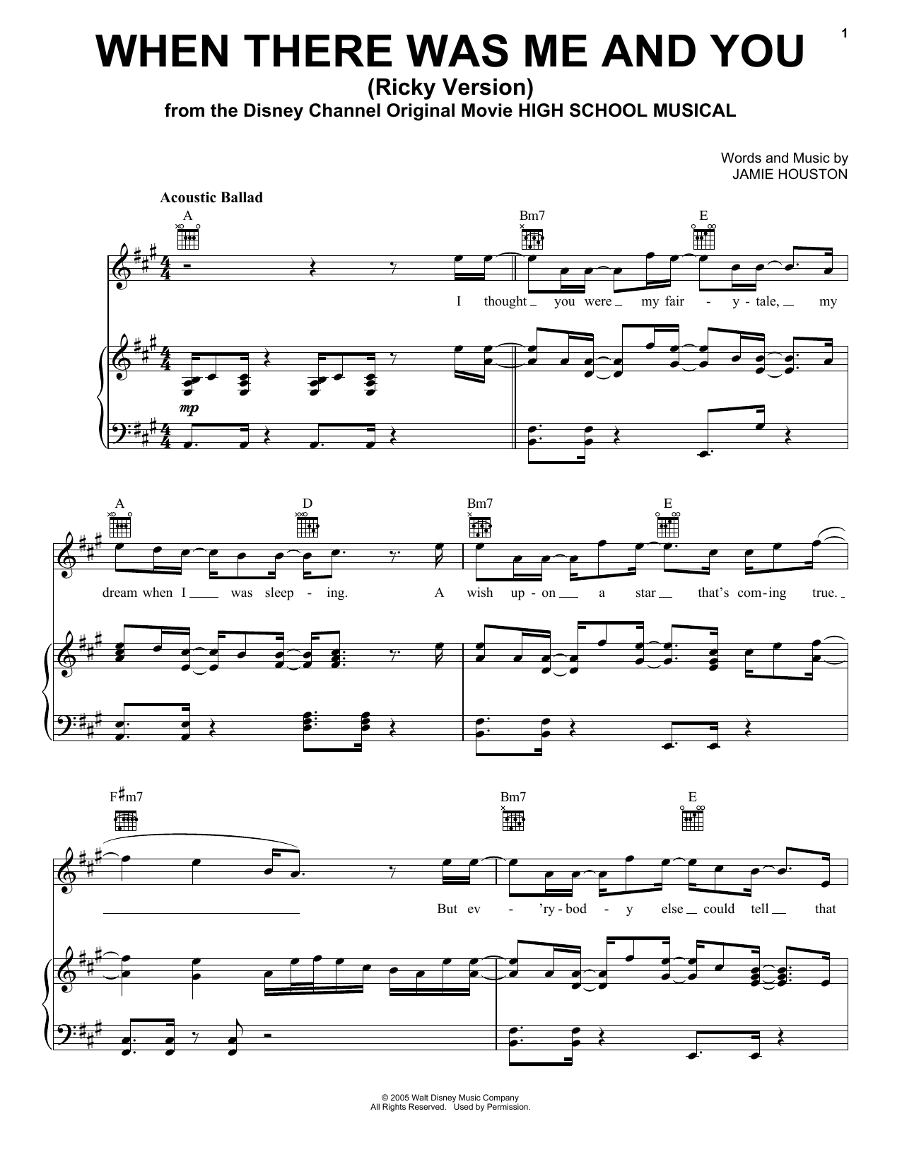 Joshua Bassett When There Was Me And You (from High School Musical: The Musical: The Series) sheet music notes and chords. Download Printable PDF.