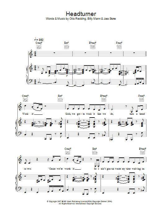 Learn to play Joss Stone Headturner sheet music for Piano, Vocal & Guitar Chords in minutes. Price: 7.8900$ Joss Stone Headturner sheet music notes and chords arranged for Piano, Vocal & Guitar Chords