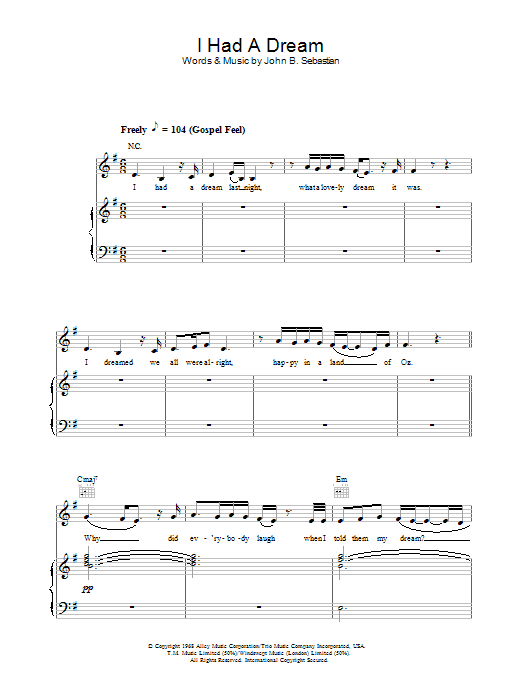 Learn to play Joss Stone I Had A Dream sheet music for Piano, Vocal & Guitar Chords in minutes. Price: 7.8900$ Joss Stone I Had A Dream sheet music notes and chords arranged for Piano, Vocal & Guitar Chords