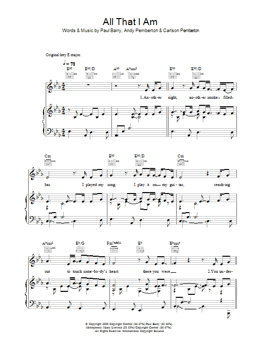Learn to play Journey South All That I Am sheet music for Piano, Vocal & Guitar Chords in minutes. Price: 7.8900$ Journey South All That I Am sheet music notes and chords arranged for Piano, Vocal & Guitar Chords