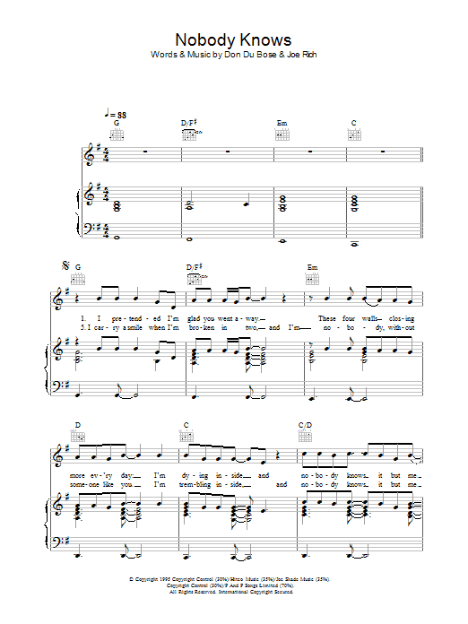 Learn to play Journey South Nobody Knows sheet music for Piano, Vocal & Guitar Chords in minutes. Price: 7.8900$ Journey South Nobody Knows sheet music notes and chords arranged for Piano, Vocal & Guitar Chords