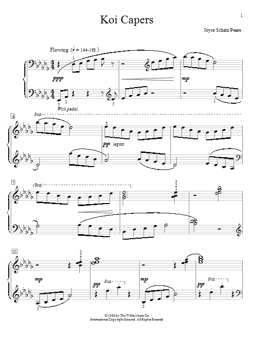 Joyce Schatz Pease Koi Capers sheet music notes and chords arranged for Educational Piano