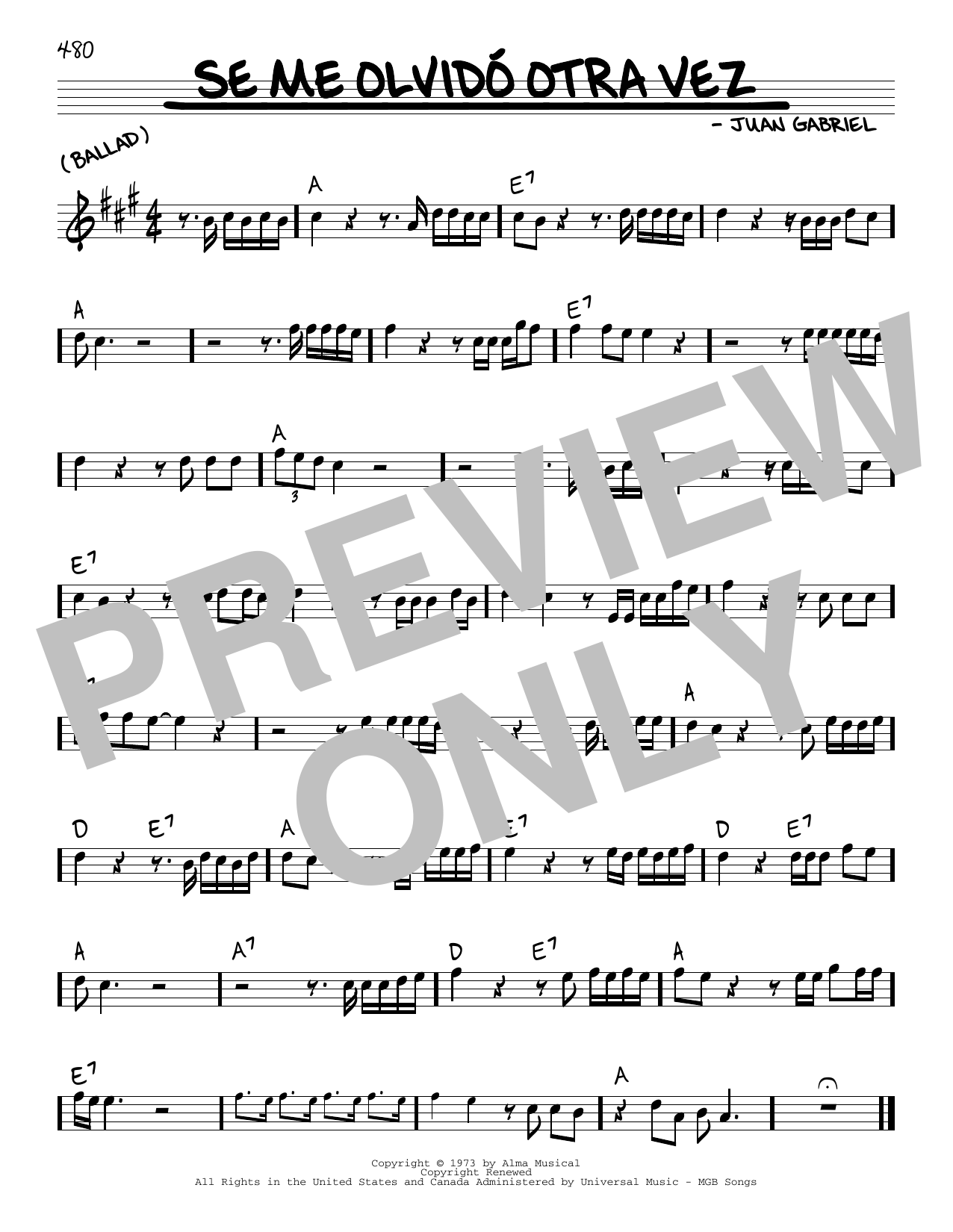 Learn to play Juan Gabriel Se Me Olvido Otra Vez sheet music for Real Book – Melody & Chords in minutes. Price: 5.9900$ Juan Gabriel Se Me Olvido Otra Vez sheet music notes and chords arranged for Real Book – Melody & Chords