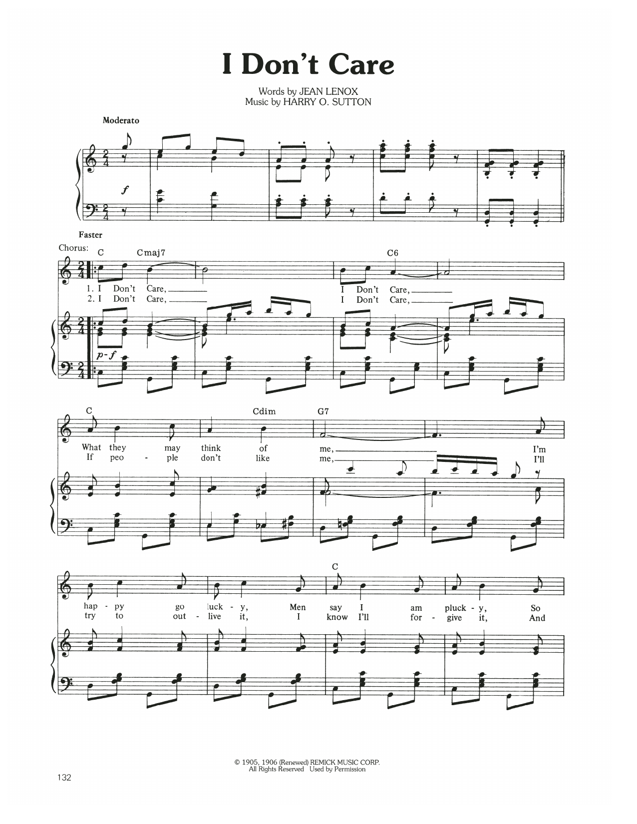 Judy Garland I Don't Care sheet music notes and chords. Download Printable PDF.