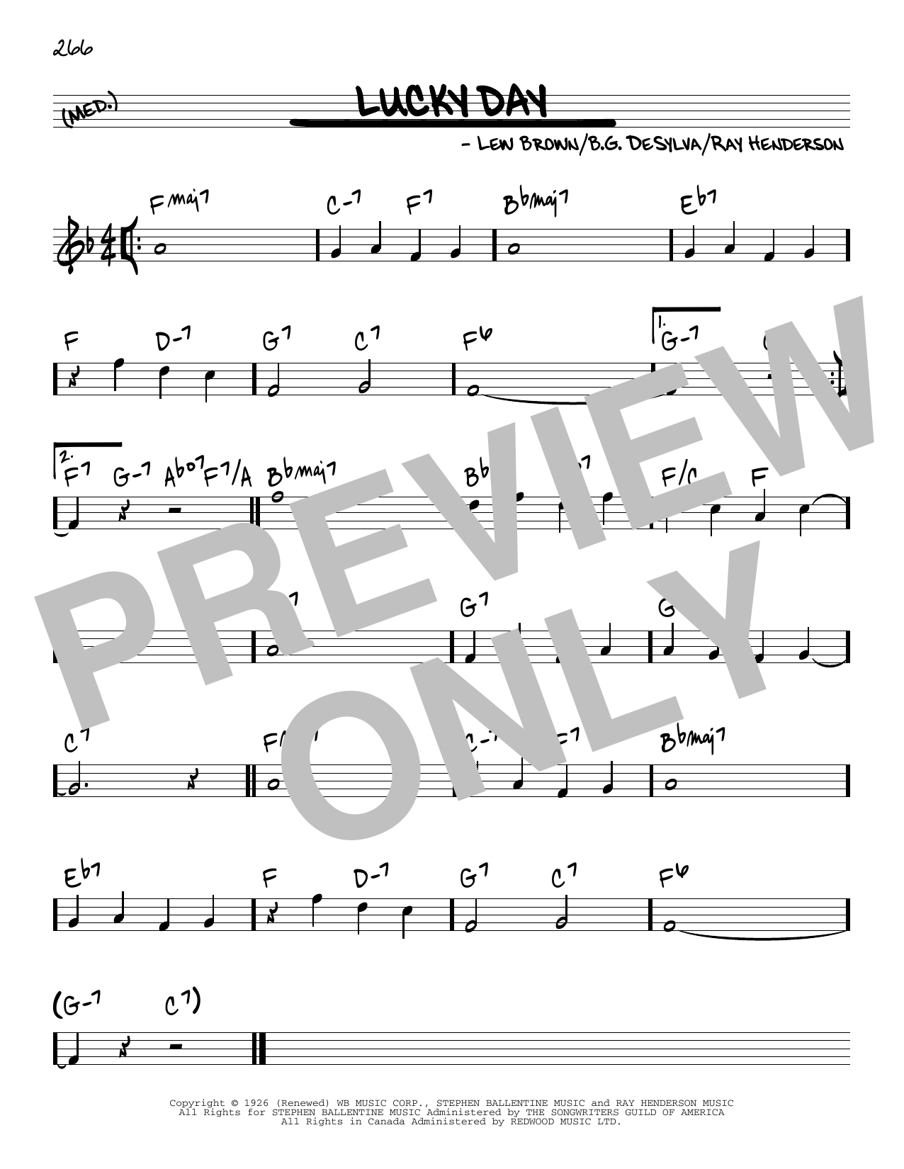 Learn to play Judy Garland Lucky Day sheet music for Real Book – Melody & Chords in minutes. Price: 5.9900$ Judy Garland Lucky Day sheet music notes and chords arranged for Real Book – Melody & Chords