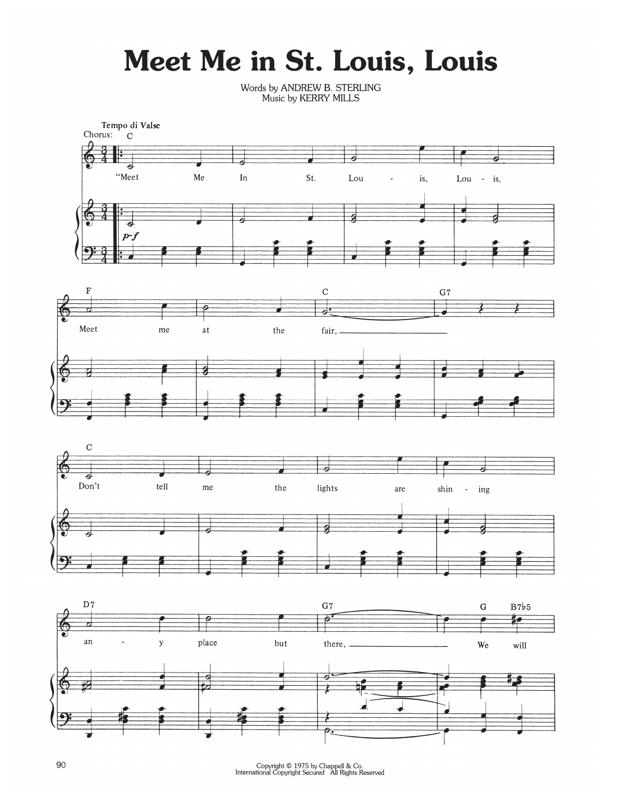 Judy Garland Meet Me In St. Louis, Louis sheet music notes and chords. Download Printable PDF.