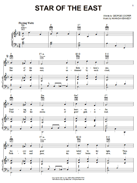 Judy Garland Star Of The East sheet music notes and chords. Download Printable PDF.