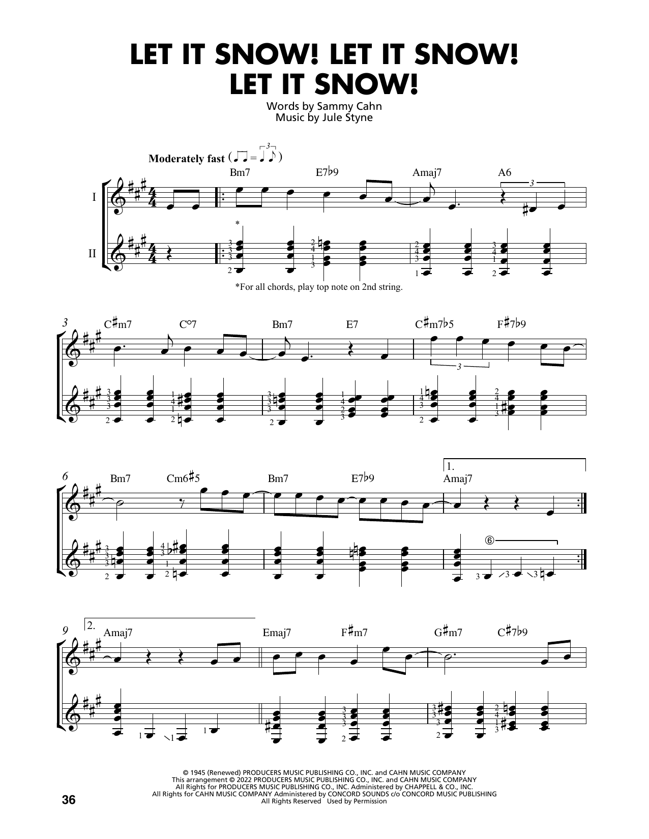 Jule Styne Let It Snow! Let It Snow! Let It Snow! (arr. Mark Phillips) sheet music notes and chords. Download Printable PDF.