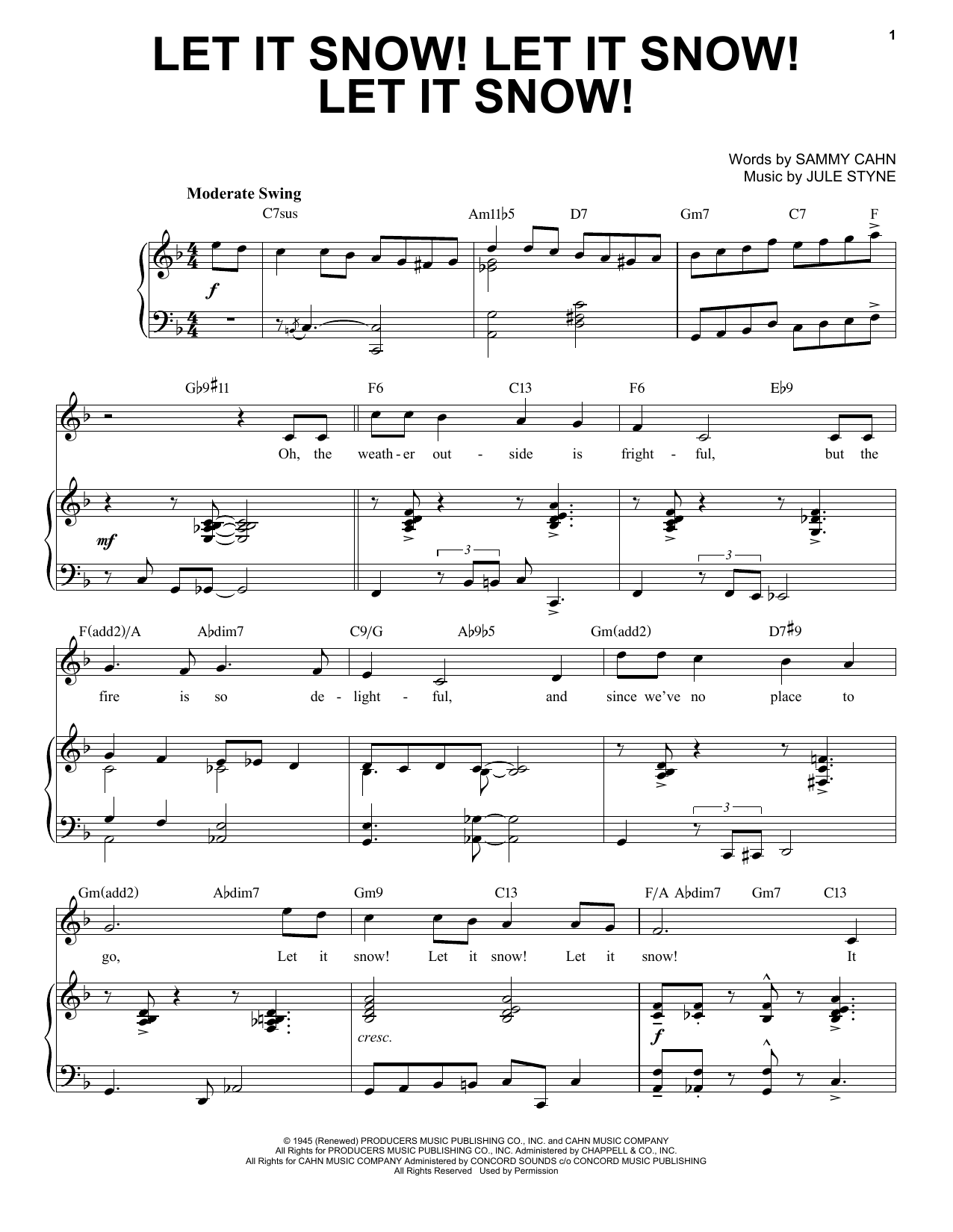 Jule Styne Let It Snow! Let It Snow! Let It Snow! [Jazz Version] (arr. Brent Edstrom) sheet music notes and chords. Download Printable PDF.