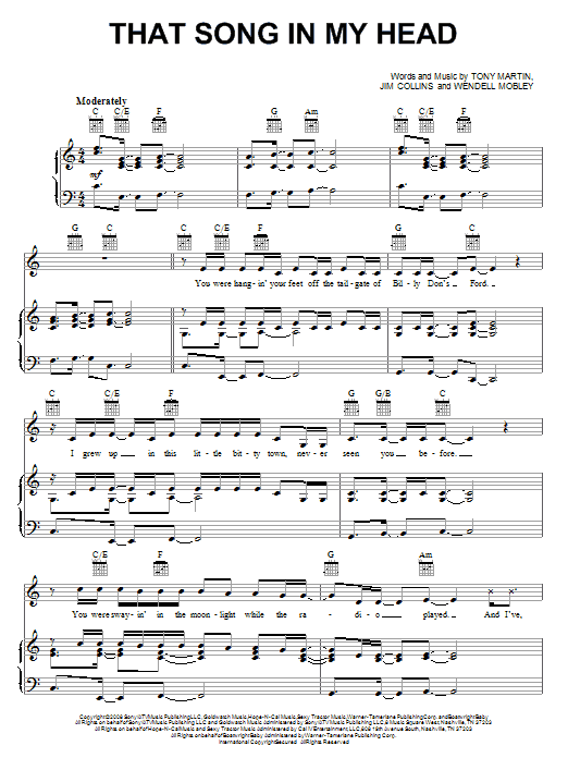 Learn to play Julianne Hough That Song In My Head sheet music for Piano, Vocal & Guitar Chords (Right-Hand Melody) in minutes. Price: 7.8900$ Julianne Hough That Song In My Head sheet music notes and chords arranged for Piano, Vocal & Guitar Chords (Right-Hand Melody)