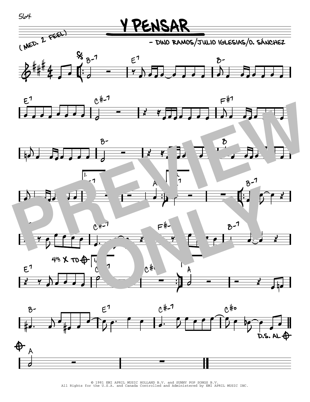 Learn to play Julio Iglesias Y Pensar sheet music for Real Book – Melody & Chords in minutes. Price: 5.9900$ Julio Iglesias Y Pensar sheet music notes and chords arranged for Real Book – Melody & Chords