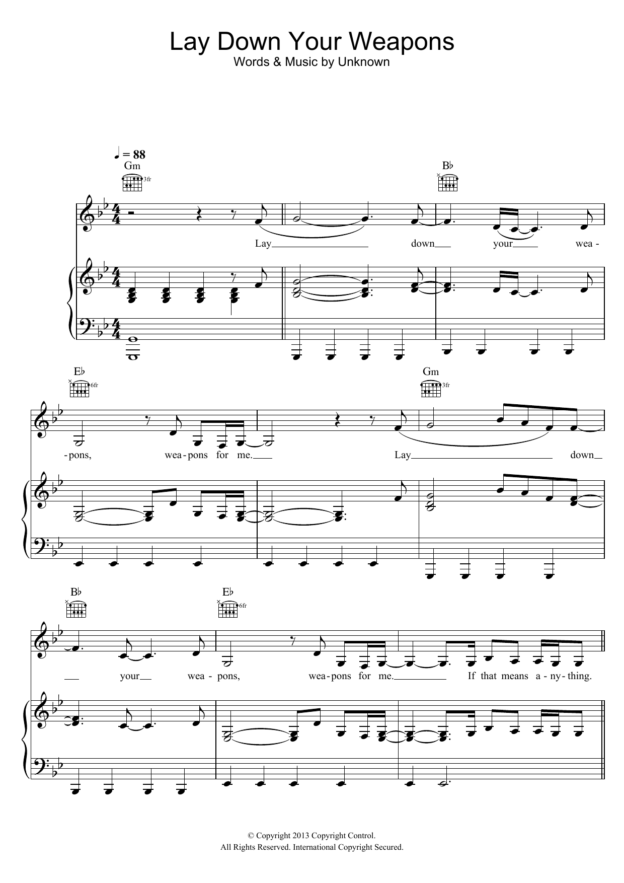 Learn to play K Koke Lay Down Your Weapons (feat. Rita Ora) sheet music for Piano, Vocal & Guitar Chords in minutes. Price: 7.8900$ K Koke Lay Down Your Weapons (feat. Rita Ora) sheet music notes and chords arranged for Piano, Vocal & Guitar Chords