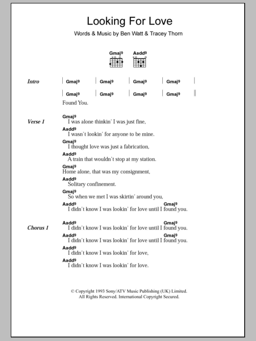 Learn to play Karen Ramirez Looking For Love sheet music for Guitar Chords/Lyrics in minutes. Price: 4.4900$ Karen Ramirez Looking For Love sheet music notes and chords arranged for Guitar Chords/Lyrics