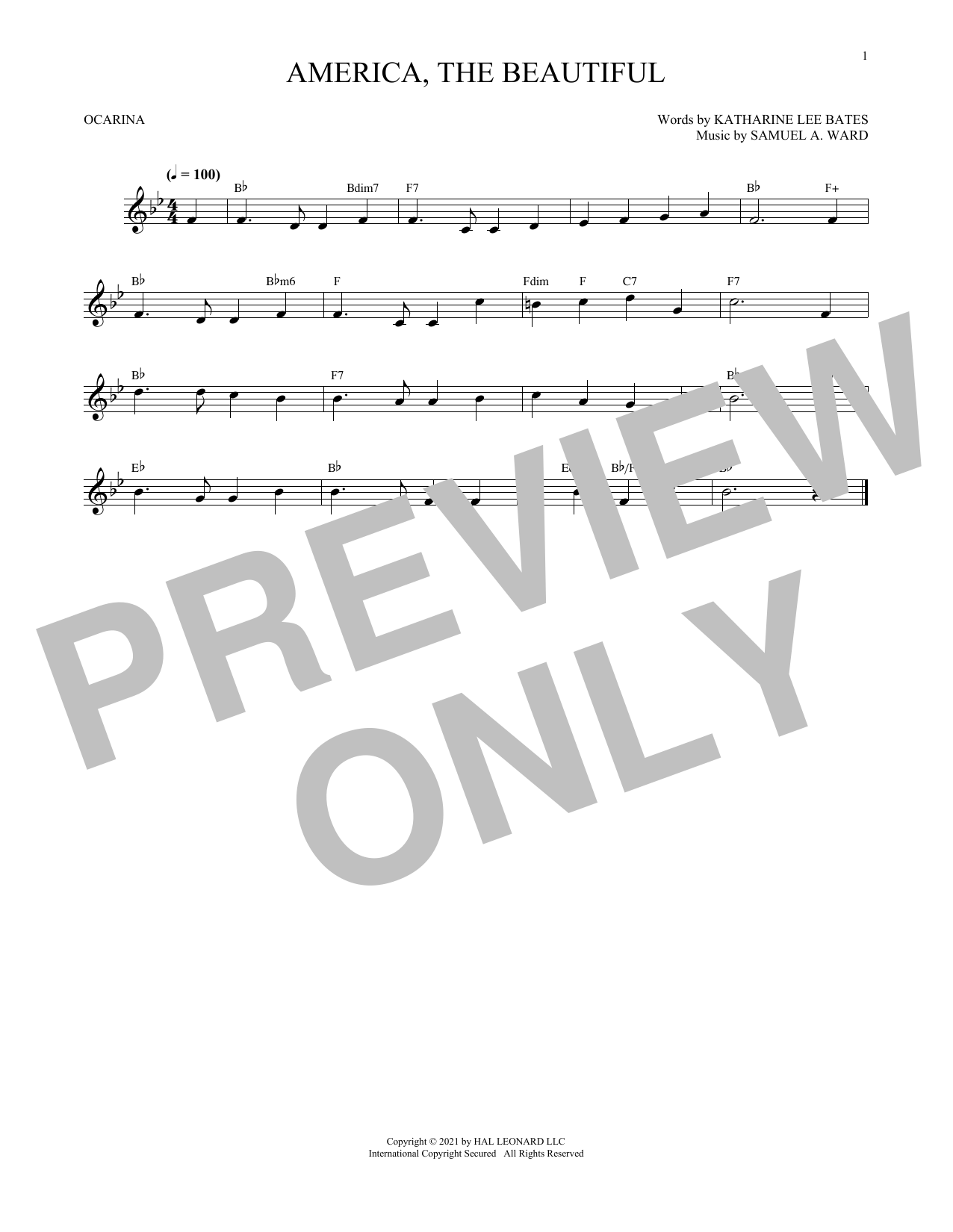 Learn to play Katharine Lee Bates America, The Beautiful (arr. Cris Gale) sheet music for Ocarina in minutes. Price: 6.9900$ Katharine Lee Bates America, The Beautiful (arr. Cris Gale) sheet music notes and chords arranged for Ocarina