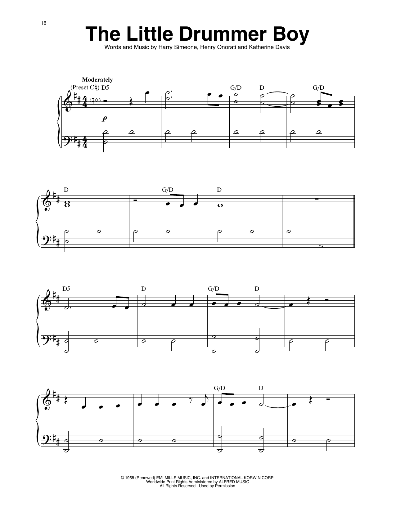 Katherine Davis The Little Drummer Boy (arr. Maeve Gilchrist) sheet music notes and chords. Download Printable PDF.