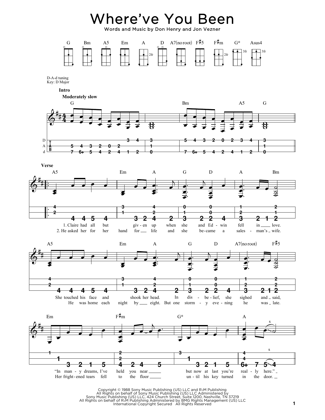 Kathy Mattea Where've You Been (arr. Steven B. Eulberg) sheet music notes and chords. Download Printable PDF.