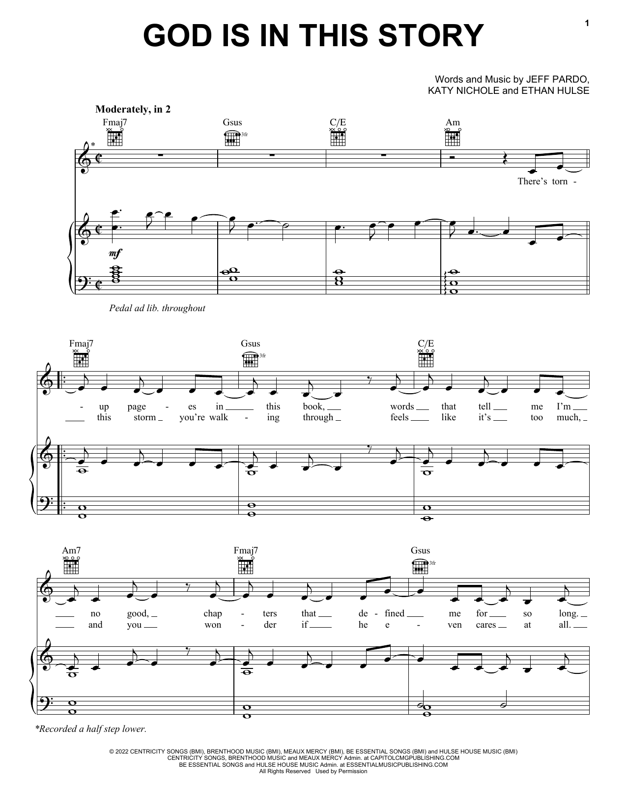 Katy Nichole & Big Daddy Weave God Is In This Story sheet music notes and chords. Download Printable PDF.