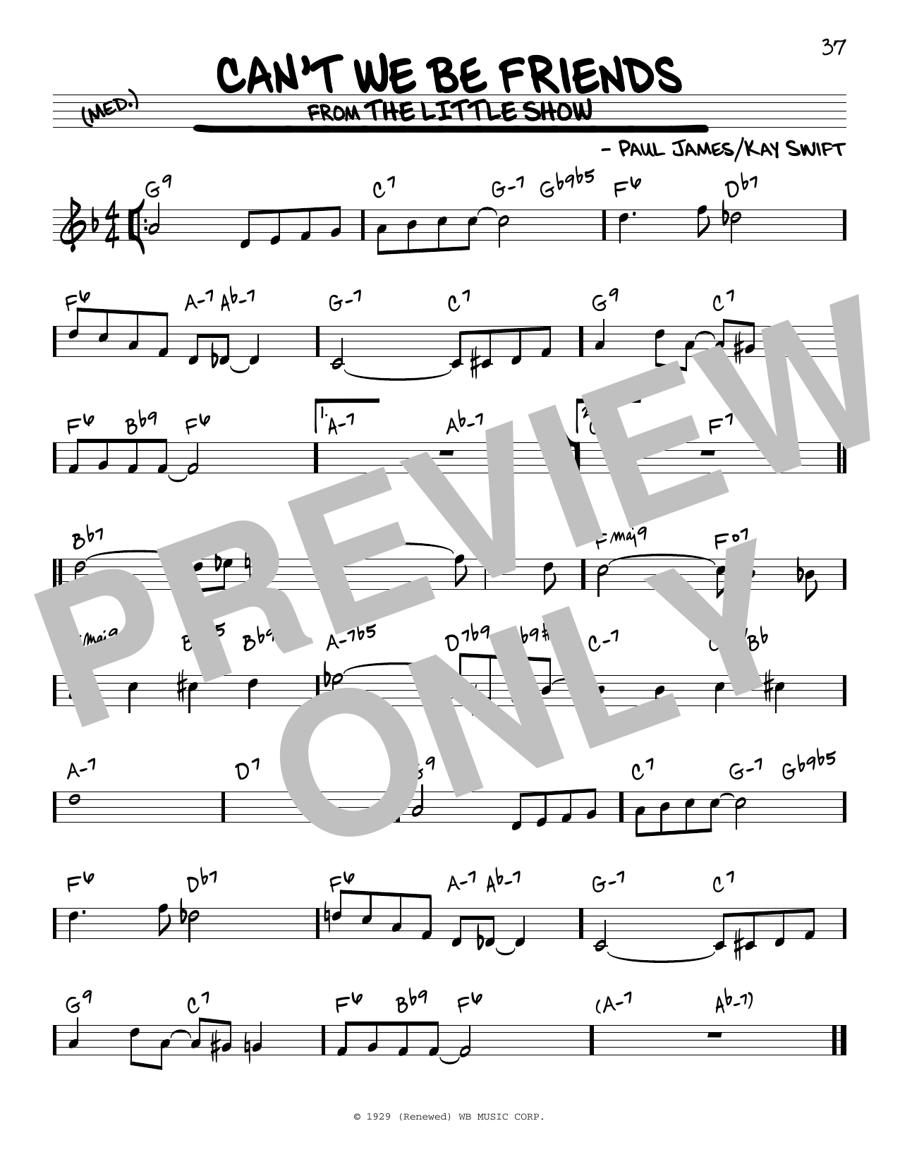 Kay Swift Can't We Be Friends sheet music notes and chords. Download Printable PDF.