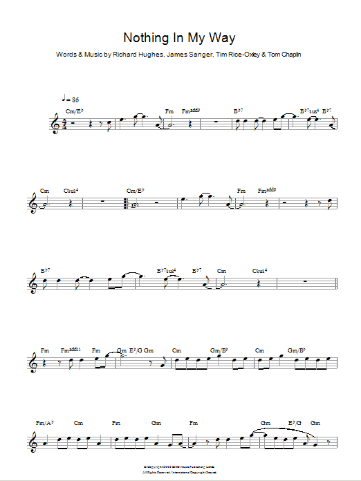 Learn to play Keane Nothing In My Way sheet music for Violin Solo in minutes. Price: 6.9900$ Keane Nothing In My Way sheet music notes and chords arranged for Violin Solo