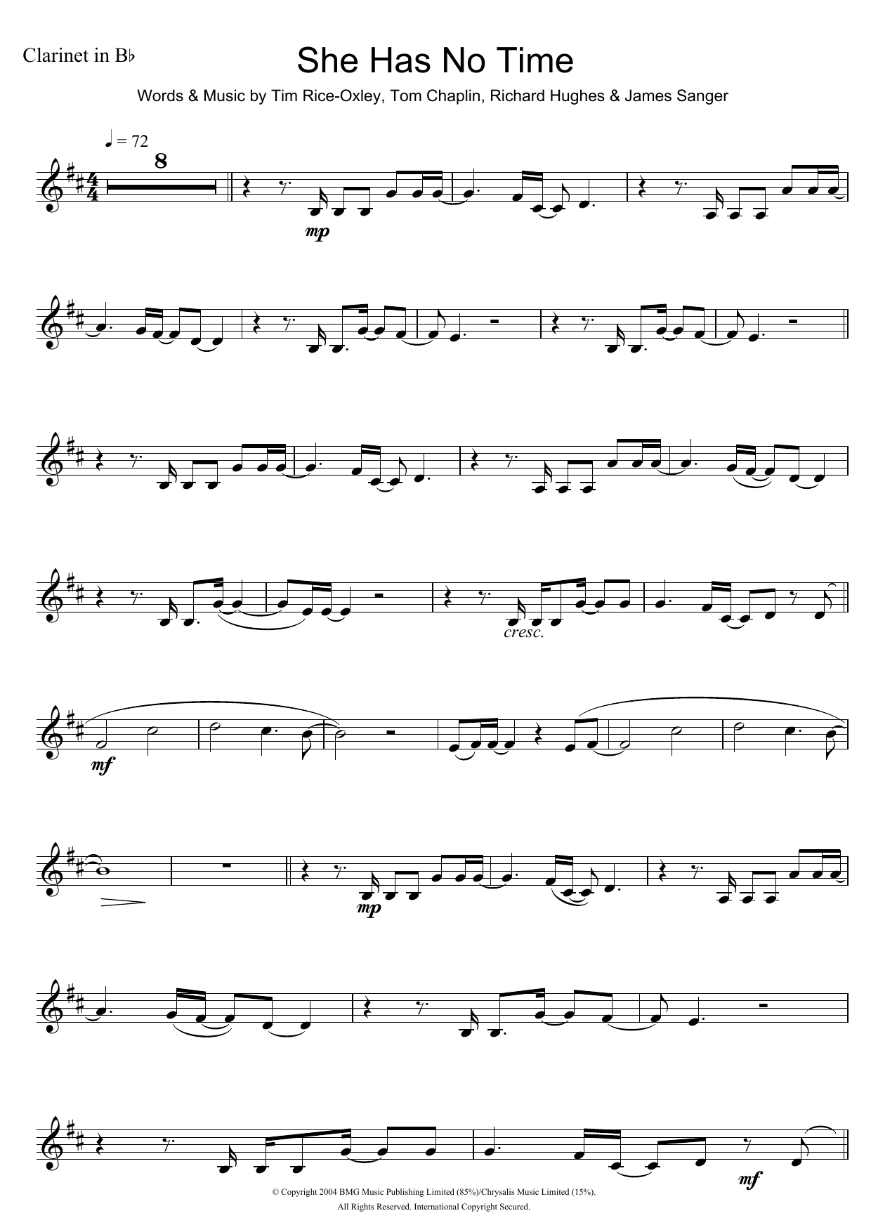 Keane She Has No Time sheet music notes and chords. Download Printable PDF.